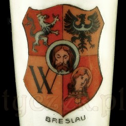 Herb miasta BRESLAU na zabytkowej porcelanie