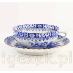 China Blau - filiżanka do herbaty z talerzykiem
