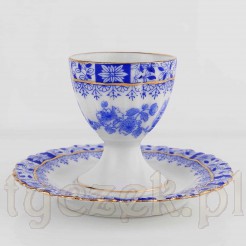 Kolekcjonerska Jajcarka CHINA BLAU - śląska porcelana dawna 