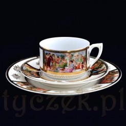 Kolekcjonerski zestaw śniadaniowy z wałbrzyskiej porcelany