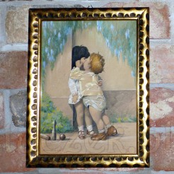 Pierwsze skradzione pocałunki na pięknym obrazie z 1932 roku.