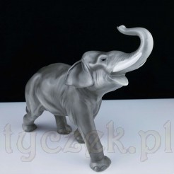 Symbol szczęścia - porcelanowa figurka słonia