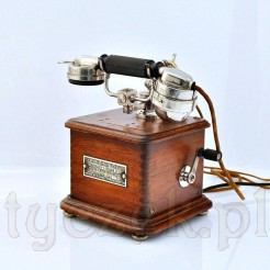 Zabytkowy telefon z dodatkowa słuchawką oryginał model 1910 Paris