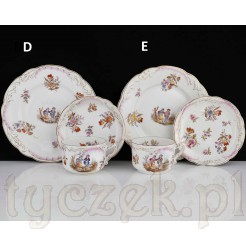 Trio Rosenthal zestaw śniadaniowy styl Ludwik XIV