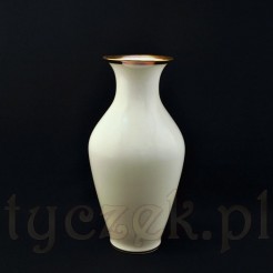Wysoki i smukły wazon ręcznie wykonany i złocony