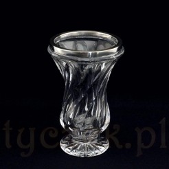 Kryształowy wazon spiralnie kręcony