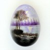 Jajo z porcelany z malowanym motywem księżycowym - cudowne puzdro