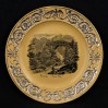 Canton Bern Kandersteg ceramiczny talerz pamiątkowy z XIX wieku