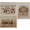 Grupa letników podczas wolnego czasu na plaży na zdjęciach z 1924 r.