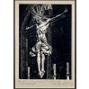 Chrystus ukrzyżowany – drzeworyt, Franciszek Burkiewicz, 1937