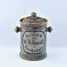 Ceramiczny pojemnik na tabakę do żucia marki Kneiff z II połowy XIX wieku