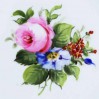 1853 - 1894 B&G zabytkowy talerz z malowaną różą