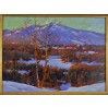 Zimowy pejzaż górski – obraz olejny, 1938 rok