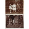 Odpoczynek na drewnianej ławce oraz zdjęcie w leśnym domku w Braunfels na dawnych zdjęciach