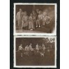 Komplet dwóch pamiątek przedstawiających pozującą rodzinę z pieskiem