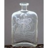 Oryginalna XVIII wieczna butelka grawerowana, rwana