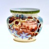 zabytkowy wazon ze szkła zdobionego ręczną malaturą