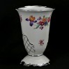 Wyjątkowy wazon z kremowej porcelany zdobionej srebrzeniami