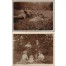 Rodzinny odpoczynek na leśnej polanie na dawnych fotografiach