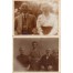 Dwie pamiątkowe fotografie na kartonikach przedstawiające starszych ludzi