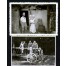 Dwa pamiątkowe czarno białe rodzinne zdjęcia