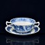 Barszczówka dekorowana motywem China Blau