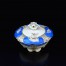 Luksusowa bomboniera ze szlachetnej śląskiej porcelany zdobiona niebieską barwą