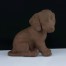 Stylowa figurka z ceramiki szlachetnej - model szczeniak jamnik
