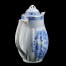 Dekoracyjna forma z białej porcelany z niebieskim wzorem China Blau