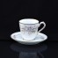 Komplet do kawy lub herbaty wykonany ze szlachetnej, białej porcelany ręcznie zdobionej