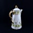 Czterolistna koniczynka- symbol szczęścia zdobi białą porcelanę