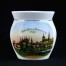 Widok miasta Frombork na antycznej porcelanie