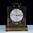 Ekskluzywny KUNDO zegar z mosiądzu i szkła z lat 1965-1970