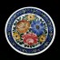 Ludowy wzór kwiatowy ręcznie malowany na kremowej ceramice