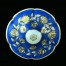 Błękit ze złotymi kwiatami na markowej porcelanie śląskiej