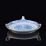 Ekskluzywna paterka na owoce ze śnieżnobiałej porcelany zdobiona motywem China Blau