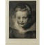 Portret córki Rubensa - monochromatyczna grafika/ 