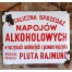 Oryginalna tablica reklamowa z blachy emaliowanej z napisami w języku polskim