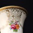 Ekskluzywna porcelana ze złotem trawionym i ornamentem kwiatowym