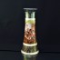 Oryginalny, wysoki wazon porcelanowy zachowany w tonacji zieleni, turkusu i złota z lekko perłową poświatą