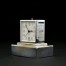 Art Deco forma chromowany zegar