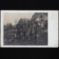 Zniszczenia wojenne ukazane na czarno białym zdjęciu w formie pocztówki