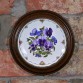 Pansies – porcelanowy talerz kolekcjonerski z kwiatową malaturą – Sara Anne Schofield dla Royal Albert, 1990