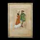 Französisches burgundische tracht – obrazek ręcznie malowany na jedwabiu – Karl Berghof, XX wiek