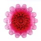Kryształowy talerz z rubinowego szkła - Bohemia XIX wiek