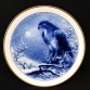 Myszołów królewski - słynny miśnieński kobalt na porcelanowym talerzu z 1985 roku
