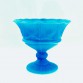 Dekoracyjny pucharek ze szkła opalowego w mleczno – niebieskim odcieniu