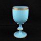 Szklany kielich - szkło artystyczne w typie blaues alabaster glass, XX wiek