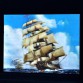 Angielski statek żaglowy zdobi kartkę 3D