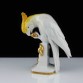 Strzegomska figurka porcelanowa papuga KAKADU ŻÓŁTOCZUBA - unikat dla zbieraczy